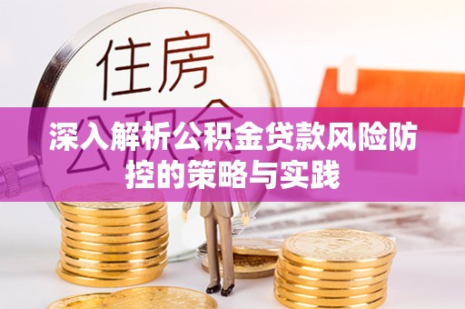广东深入解析公积金贷款风险防控的策略与实践