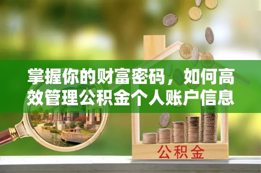 广东掌握你的财富密码，如何高效管理公积金个人账户信息
