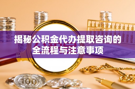 广东揭秘公积金代办提取咨询的全流程与注意事项