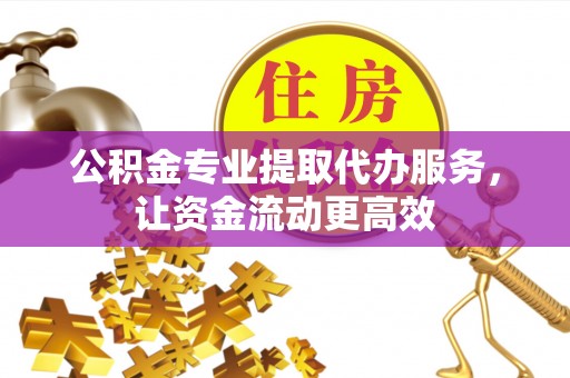 广东公积金专业提取代办服务，让资金流动更高效
