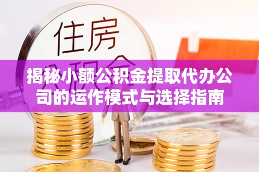 广东揭秘小额公积金提取代办公司的运作模式与选择指南