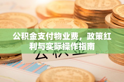 广东公积金支付物业费，政策红利与实际操作指南