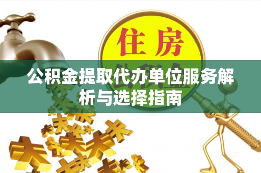 广东公积金提取代办单位服务解析与选择指南