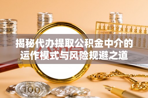 广东揭秘代办提取公积金中介的运作模式与风险规避之道