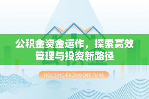 广东公积金资金运作，探索高效管理与投资新路径