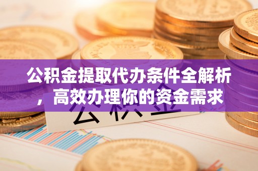 广东公积金提取代办条件全解析，高效办理你的资金需求