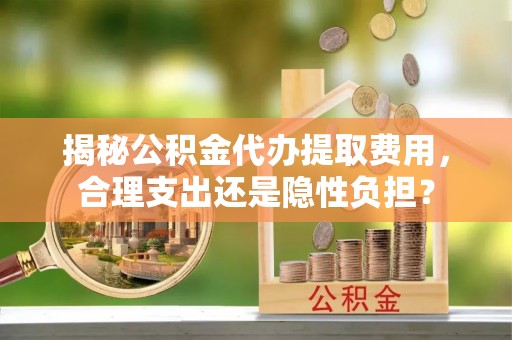 广东揭秘公积金代办提取费用，合理支出还是隐性负担？