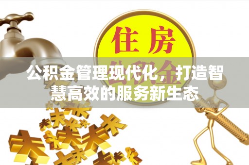 广东公积金管理现代化，打造智慧高效的服务新生态
