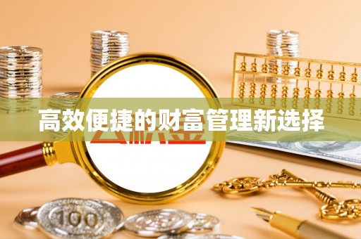 广东高效便捷的财富管理新选择