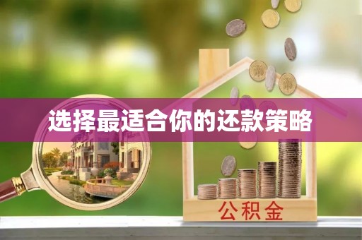 广东选择最适合你的还款策略