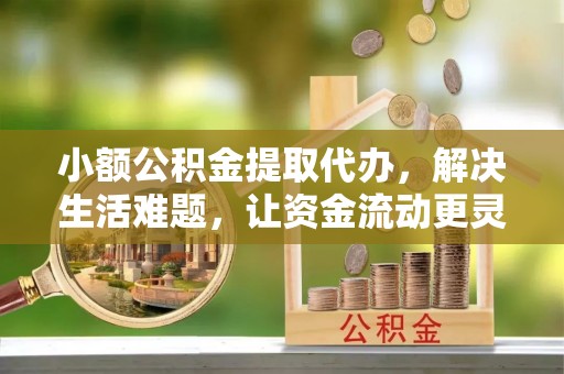 广东小额公积金提取代办，解决生活难题，让资金流动更灵活