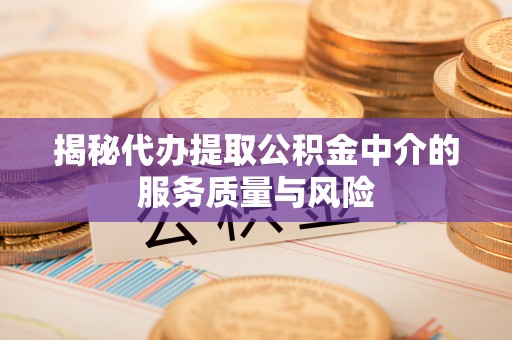 广东揭秘代办提取公积金中介的服务质量与风险